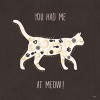 Otomi Cats IV Dark Neutral Framed Print