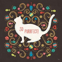 Otomi Cats III Dark Framed Print