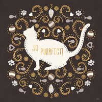 Otomi Cats III Dark Neutral Fine Art Print