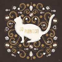 Otomi Cats III Dark Neutral Framed Print