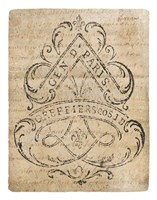 Letter Crest I Vintage v2 Framed Print