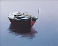 Lonely Boat in Red Fine Art Print