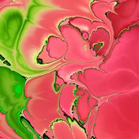 Abstract Fractals Pink And Green Fine Art Print