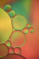 Orange, Red And Green Drops Fine Art Print