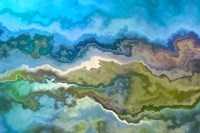 Wavescape Blue And Green Fine Art Print