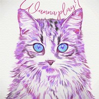 Wanna Play Cat Fine Art Print