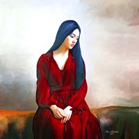 Lady In Red 4 Fine Art Print