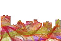 Arlington Texas Skyline-Summer Swirl Fine Art Print