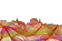 Augusta Maine Skyline-Summer Swirl Fine Art Print