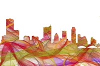 Austin Texas Skyline - Summer Swirl Fine Art Print