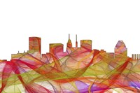 Baltimore Maryland Skyline. - Summer Swirl Fine Art Print