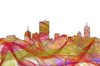 Boston Mas .Skyline -Summer Swirl Fine Art Print
