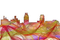 Camden New Jersey Skyline-Summer Swirl Fine Art Print