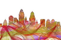 Cincinnati Ohio Skyline - Summer Swirl Fine Art Print