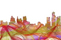Detroit Michigan Skyline- Summer Swirl Fine Art Print