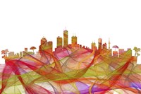 Honolulu Hawaii Skyline-Summer Swirl Fine Art Print