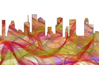 Houston Texas Skyline - Summer Swirl Fine Art Print