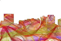 Newport News Virginia Skyline - Summer Swirl Fine Art Print