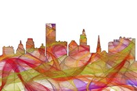 Providence Rhode Island Skyline - Summer Swirl Fine Art Print