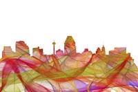 San Antonio Texas Skyline - Summer Swirl Fine Art Print