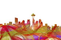 Seattle Washington Skyline - Summer Swirl Fine Art Print