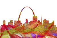 St Louis Missouri Skyline- summer Swirl Fine Art Print