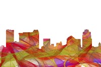 St Petersburg Florida Skyline- Summer Swirl Fine Art Print