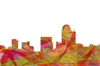 Winston-Salem North Carolina Skyline Summmer Swirl Fine Art Print