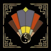 Fan 11 On Black Fine Art Print