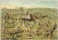 Christian Map Of Jerusalem 1871 Fine Art Print
