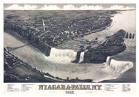 Map Of Niagara Falls With Legend 1882 Fine Art Print
