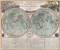 Map Of The Moon-Geographicus-Tabula Selenographica Moon Doppelmayr 1707 Fine Art Print