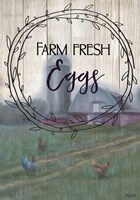 Farm Fresh Eggs Circle Fine Art Print