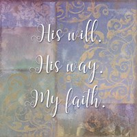 Damask Faith I Framed Print