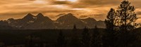 Sunset In The Sawtooth Mountains Fine Art Print