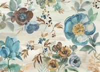 Turquoise Floral Fine Art Print