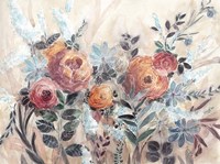 White Line Floral Fine Art Print