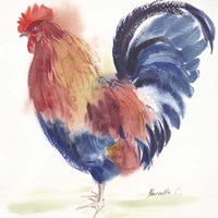 Blue Rooster Fine Art Print