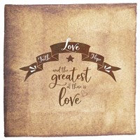 Faith Hope Love Banner Fine Art Print