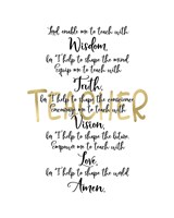 Teacher Prayer Fine Art Print
