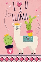 I Love You a Llama Fine Art Print