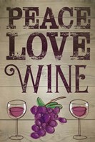 Peace, Love, Wine Fine Art Print