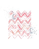 Pink Geometric Zig Zag Fine Art Print