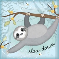 Slow Down Sloth Framed Print