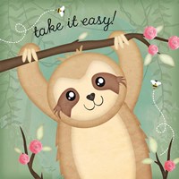 Take It Easy Sloth Framed Print