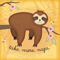 Take More Naps Sloth Fine Art Print