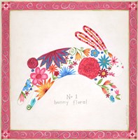 No. 1 Bunny Floral Fine Art Print