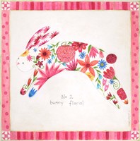 No. 2 Bunny Floral Fine Art Print
