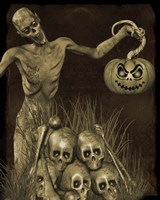 Halloween Graveyard - B Framed Print