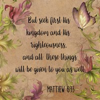 Floral Bible Verse - A Fine Art Print